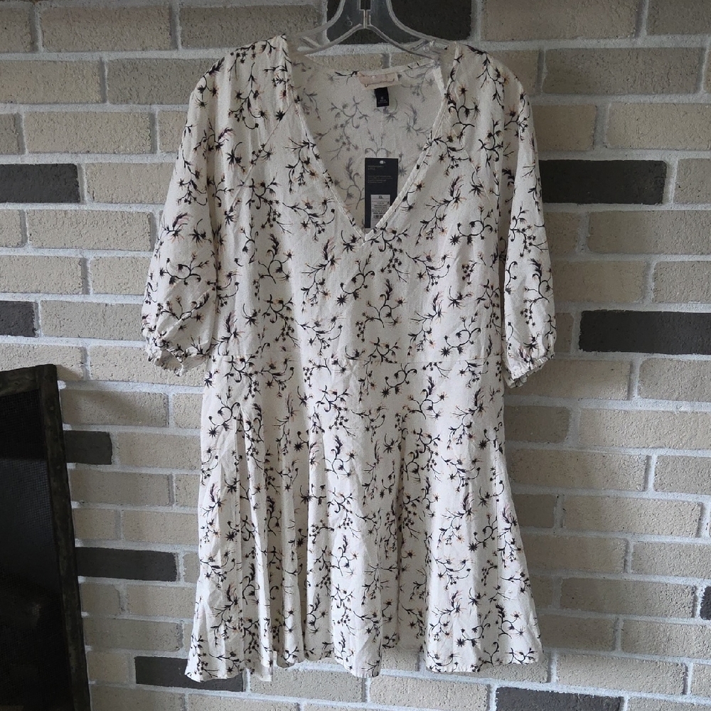 Universal Thread Cream Floral Midi Dress NWT